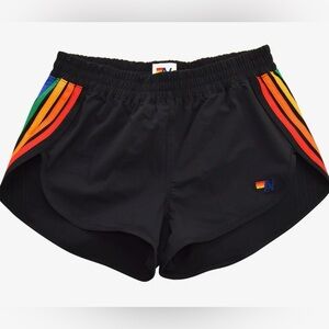 Aviator Nation Flex Board Shorts Black Rainbow